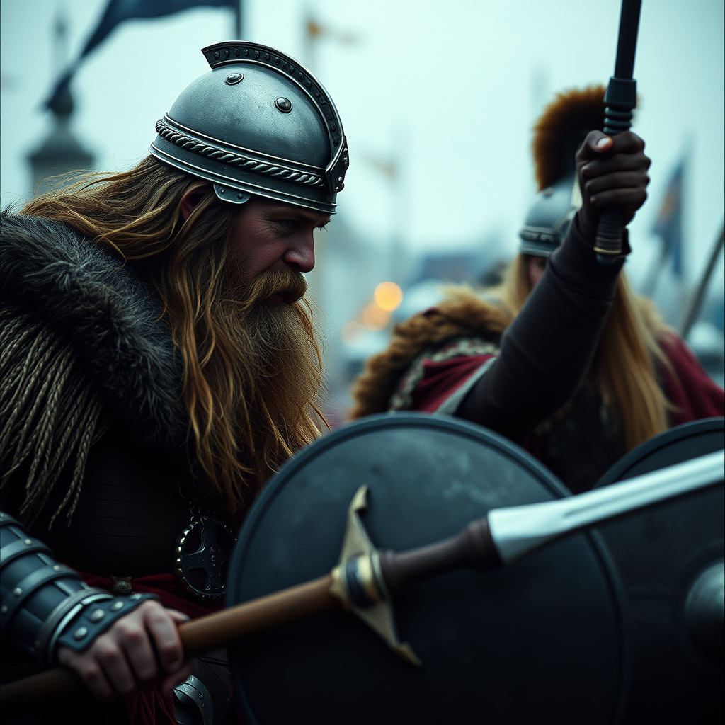 norse barbarians in battle